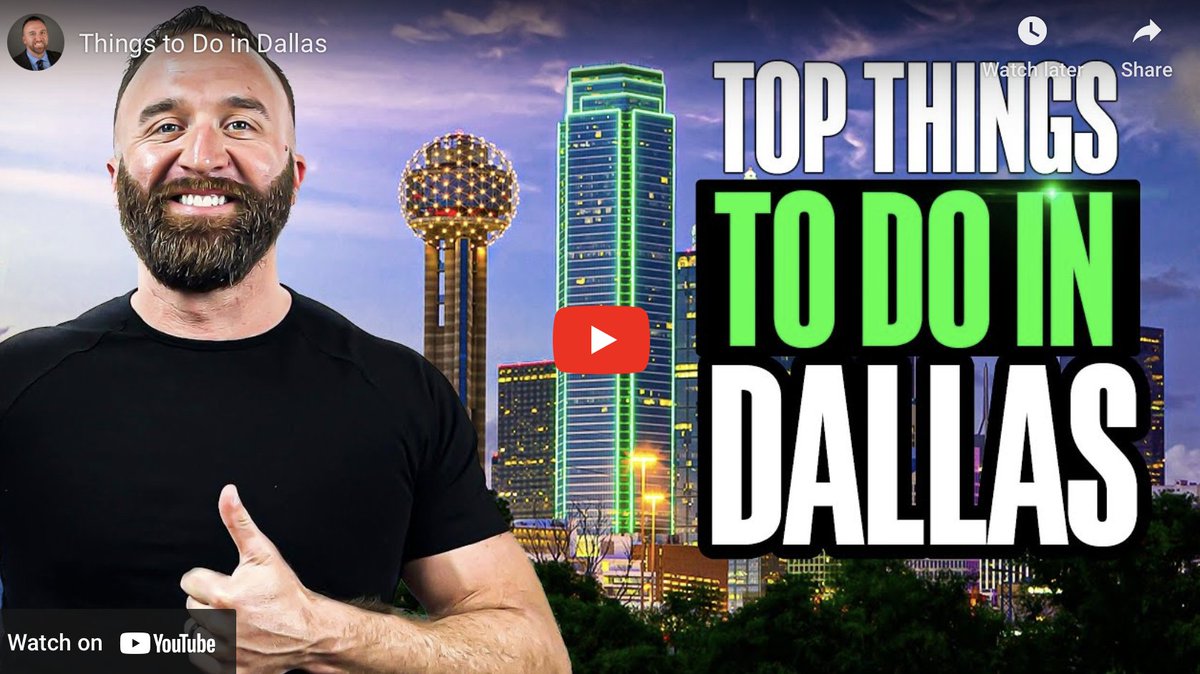 Single, married, kids, no kids - here is my take on TOP things to do in Dallas! None of that polished-present to city council “go to the museum of art and science” nonsense.

WATCH VIDEO:  youtu.be/FtvrV4woI0E via <a href="/YouTube/">YouTube</a>