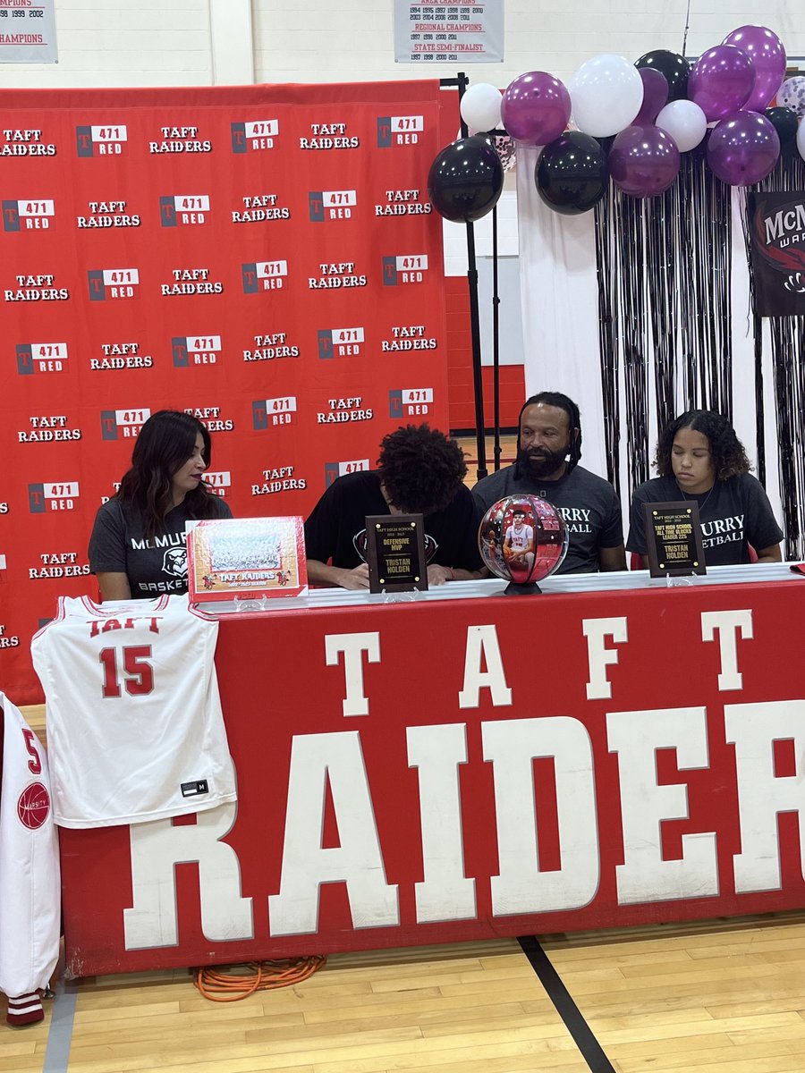 So proud of Tristan Holden!! 2 Year First Team All-District player, 2 Year 1st Team All-Academic player, & All Time Blocks leader at Taft HS with 225 Block shots, which was held for 25 years at Taft. Big things ahead for Tristan as he signs with McMurry University!!