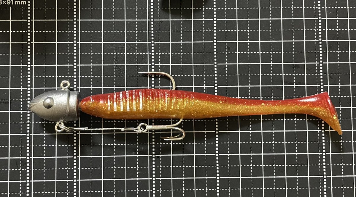 azusa_fishing's tweet photo. これで合っているのでしょうか…?
頭の後ろにまた頭があるのが違和感…
#baitbreath
#etshad
#ecogear
#decoy https://t.co/iVMY584SLe