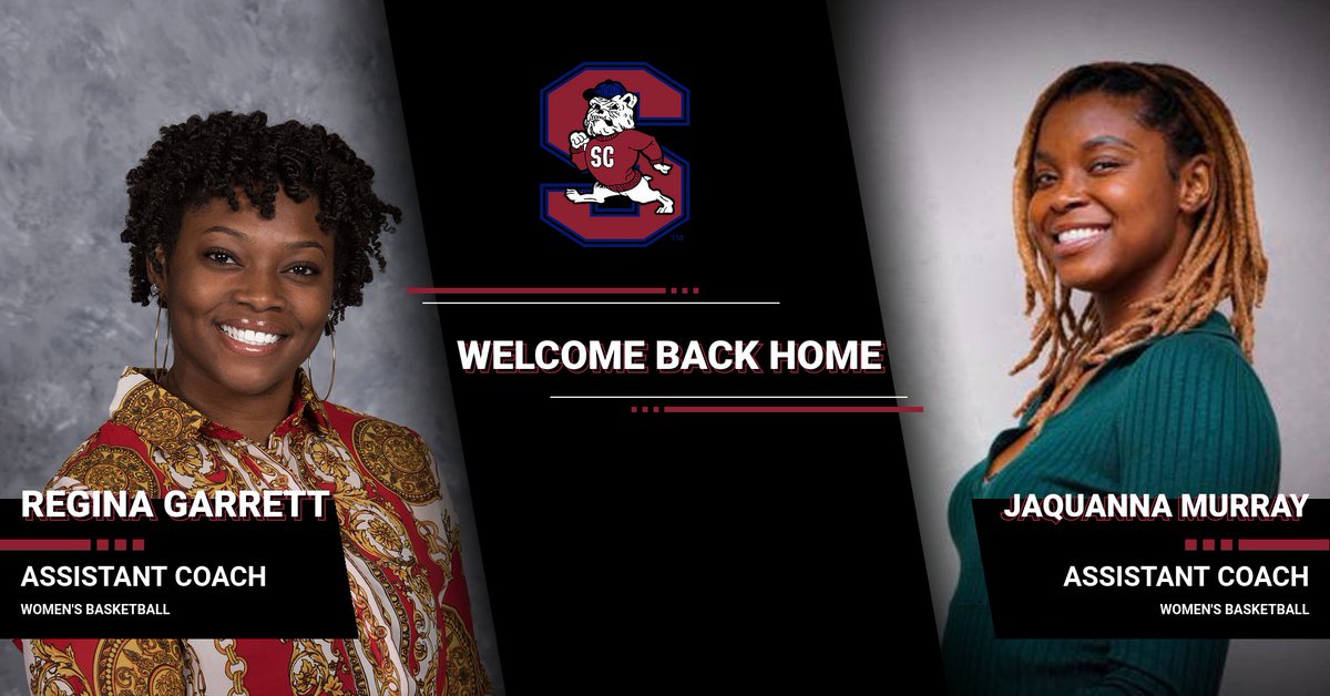 SC State head women's basketball coach Tim Eatman welcomes two former Lady Bulldog basketball players, Regina Garrett and Jaquanna Murray, to his staff as assistants. Visit scsuathletics.com for more information.