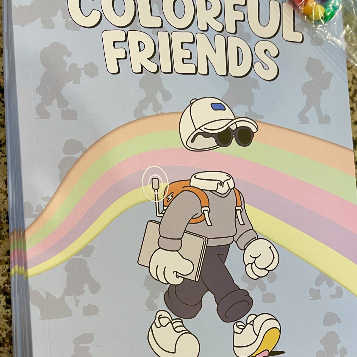 Our 💎🧠  GENIUS eight year old made all the girls in class friendship bracelets and gave everyone an <a href="/InvsbleFriends/">Invisible Friends</a> coloring book on the last day of school. He thoughtfully picked a word that he felt best represented each girl and he and mama taped them to the front of each