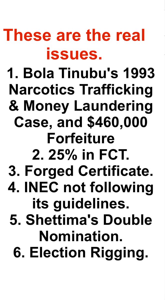 #NigeriansDidNotVoteTinubu
#NigeriansDidNotVoteTinubu
#NigeriansDidNotVoteTinubu
#Druglord
#Tinubu4Prison