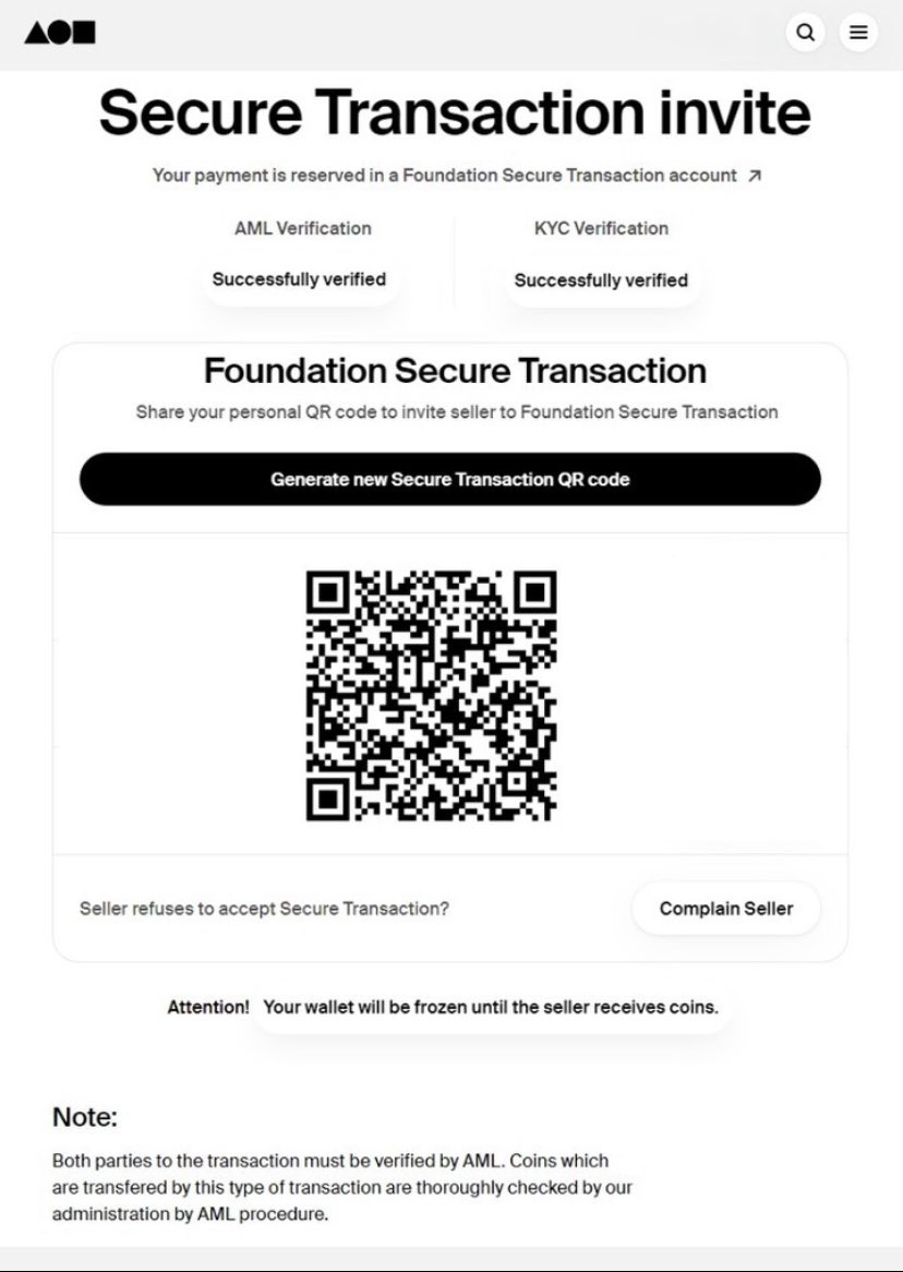 If you ever get a message from someone wanting to buy nfts from you on Foundation and they show you this… it’s a scam. #ScamAlert