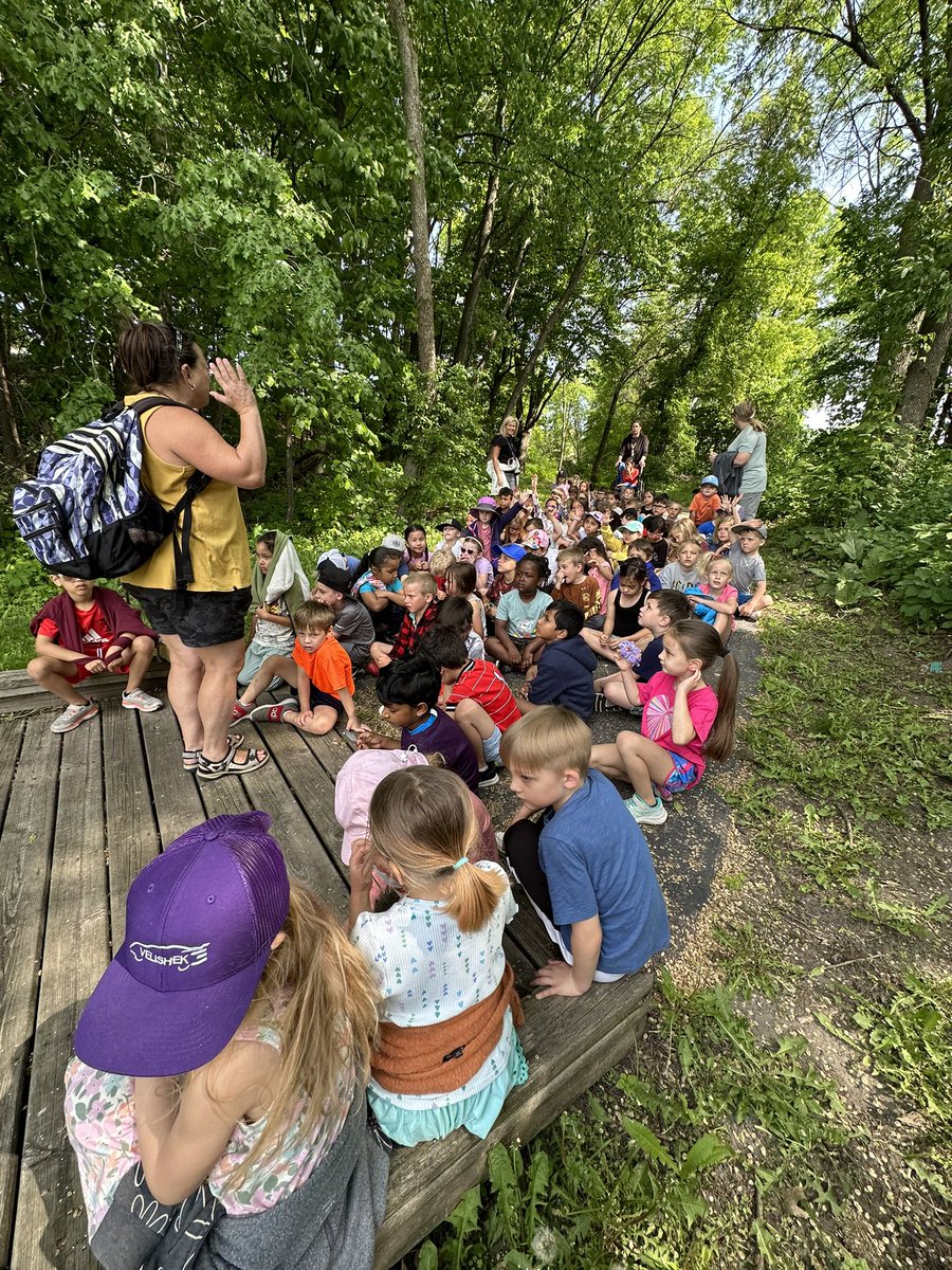 mschultzPLS's tweet photo. Today was Day 9 of our Blast Off to Summer! ☀️ We spent the morning on a whole grade level hike 🥾 and ended with reading in the hammock forest! 🌳@JeffersPondPLS @isd719 https://t.co/fR4JmAJYih