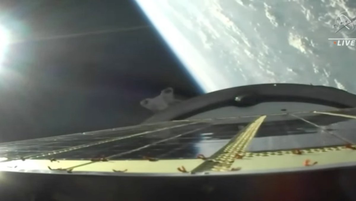 SpaceRef's tweet photo. #Progress84 Image from 3rd stage Everything is nominal номинальный https://t.co/TwjvKwvA7E