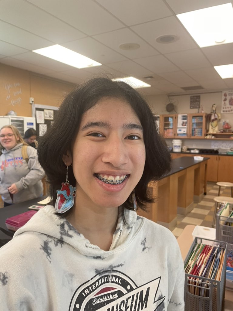 We made shrinky dinks to practice the flow of blood through the heart. One student turned them in to earrings!! ❤️ my awesome students <a href="/CBWestHS/">CB West High School</a>!