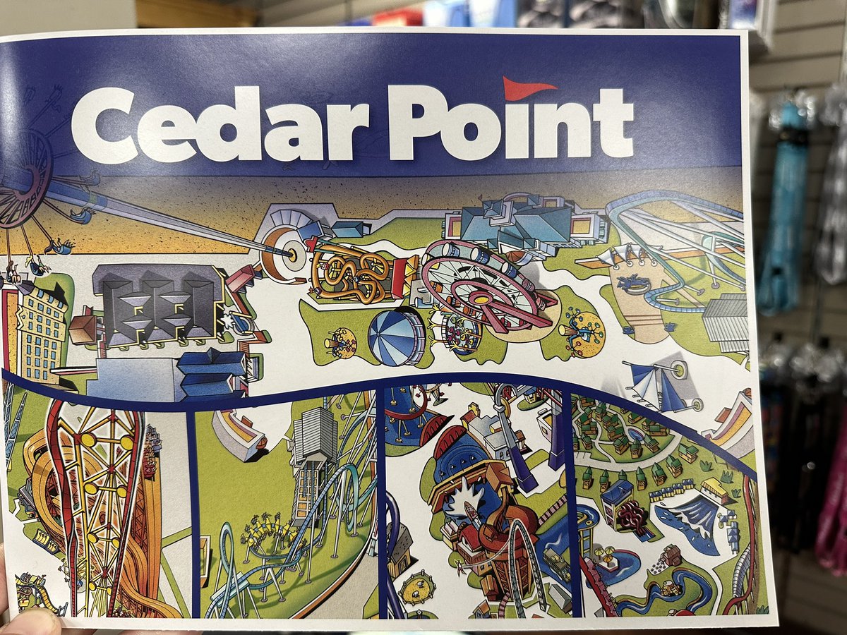 Large format 2023 #CedarPoint paper maps now available for purchase- $2.99