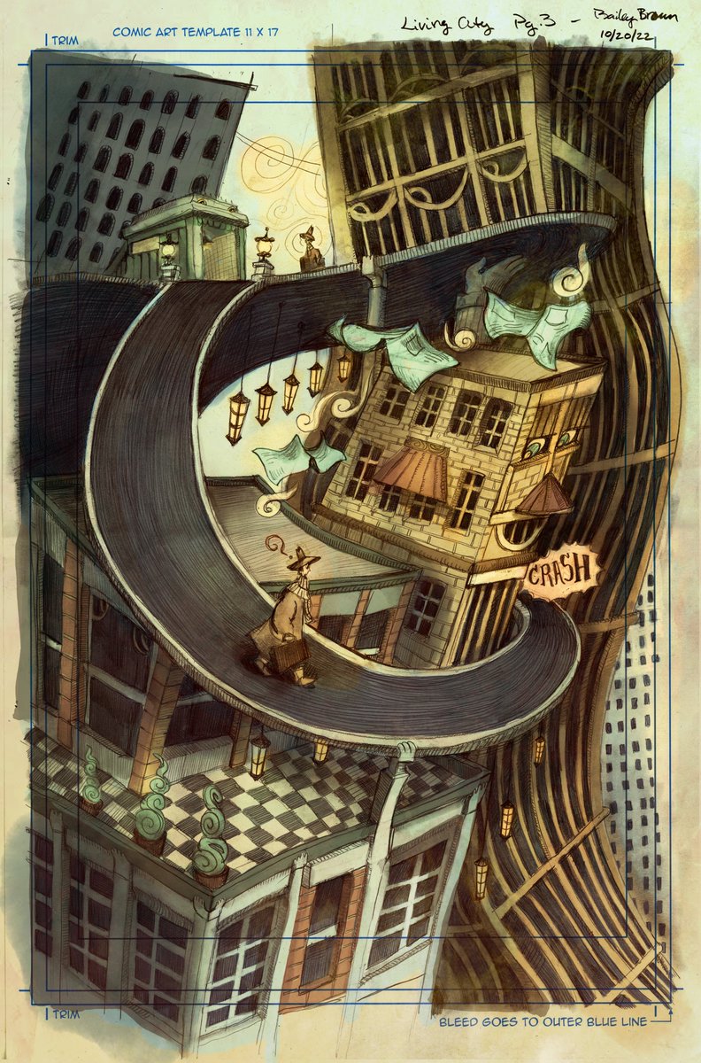 beeebrown80's tweet photo. Always love warping scenes out- Enjoy page 3!! #Surreal #liminal #illustration #Art #Pareidolia https://t.co/uhPWNEntQW