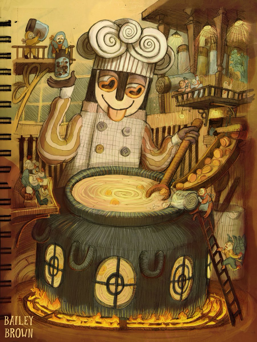 beeebrown80's tweet photo. Cookin up a Storm! 
#Surreal #Illustration #cookin #Art https://t.co/hpB5NfYx9X