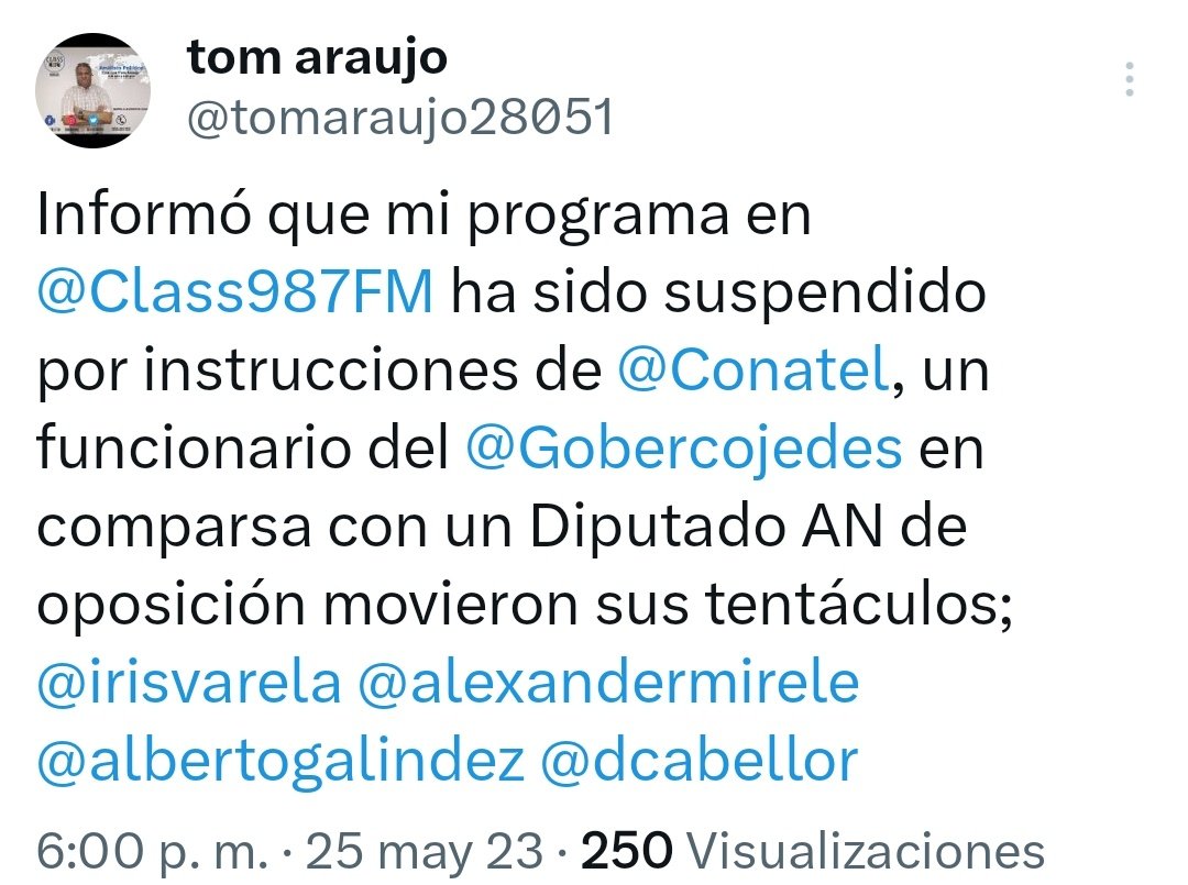 picapicacojedes's tweet photo. Las cosas hay que llamarlas por su nombre el pajuo cabron malo de @carlosborjas autorizado por @albertogalindez y @alexandermirele llamaron a José Correa para que cerrará el programa de @tomaraujo28051 debido a se sienten amenazados por este! Y según ellos les estaba hechando https://t.co/kH36vwYz2e
