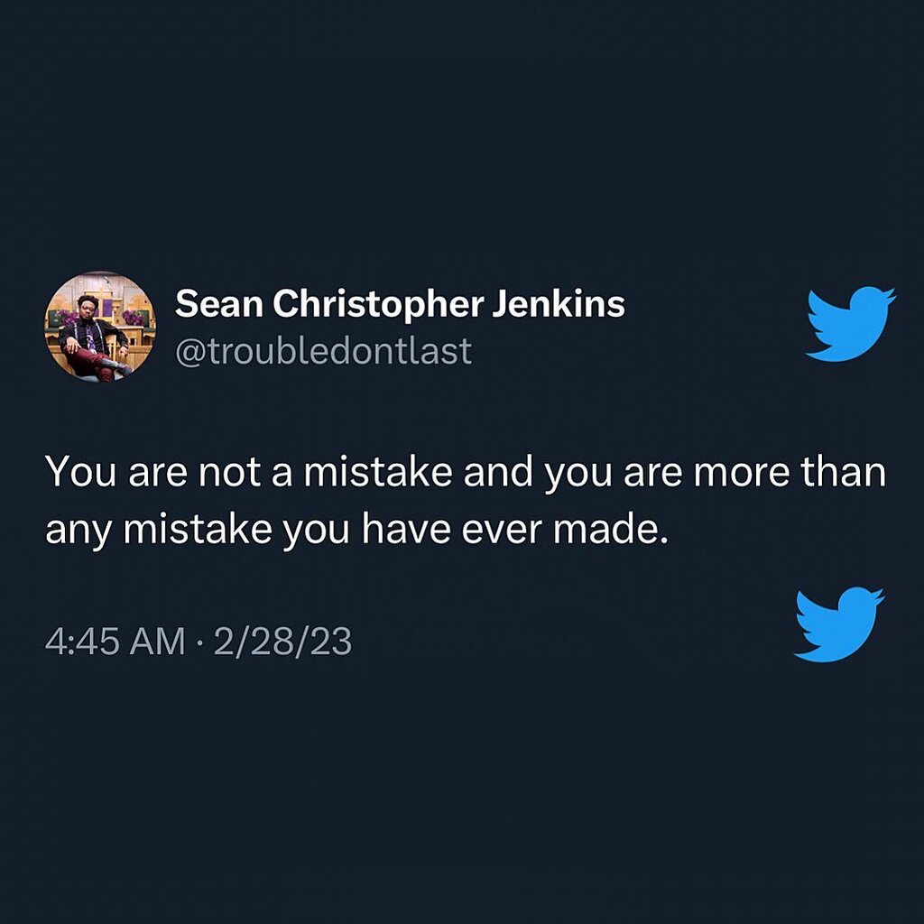 troubledontlast's tweet photo. You’re not your past mistakes. #failureisnotfatal

Our past is not who we are. #mistakes

Failure does not disqualify us from our potential. #mistake

Don’t let the failures of the past determine your future. #mistakequotes

Your identity is not in your … https://t.co/ZxN3K40txU https://t.co/p3fujzYz96