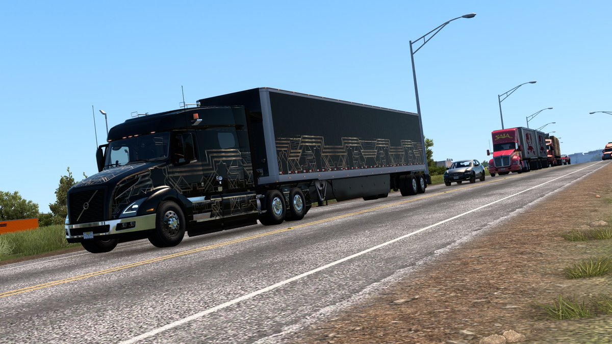 Looks really nice from the new Volvo from America <a href="/SCSsoftware/">SCS Software</a> <a href="/VolvoTrucksNA/">Volvo Trucks North America</a> <a href="/ATS_de/">ATS - Die Community</a> #BestCommunityEver #ats #AmericanTruckSimulator #VolvoVNL