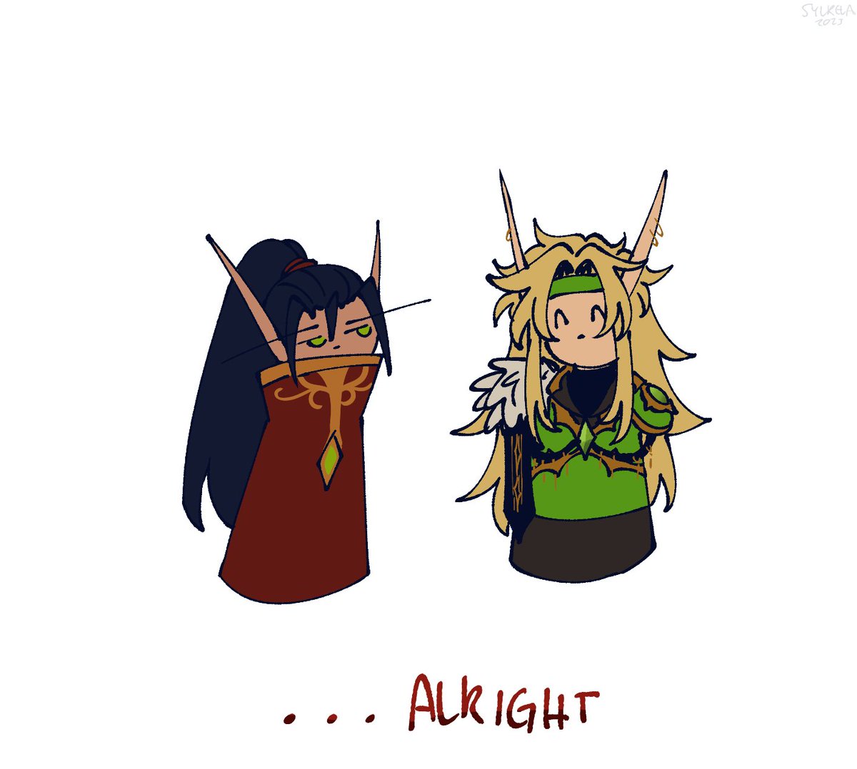 Sylrela's tweet photo. drawing halduron daily: day 19 
um yeah sure man whatever you say  

#worldofwarcraft #halduron #rommath https://t.co/8NBm2voKLr