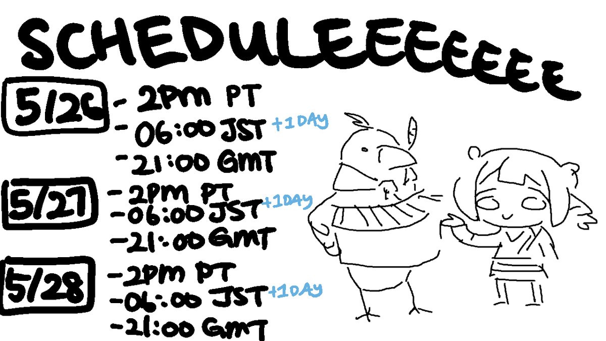 Failed to load Image of the Schedule. Something seems to be blocking twitter.