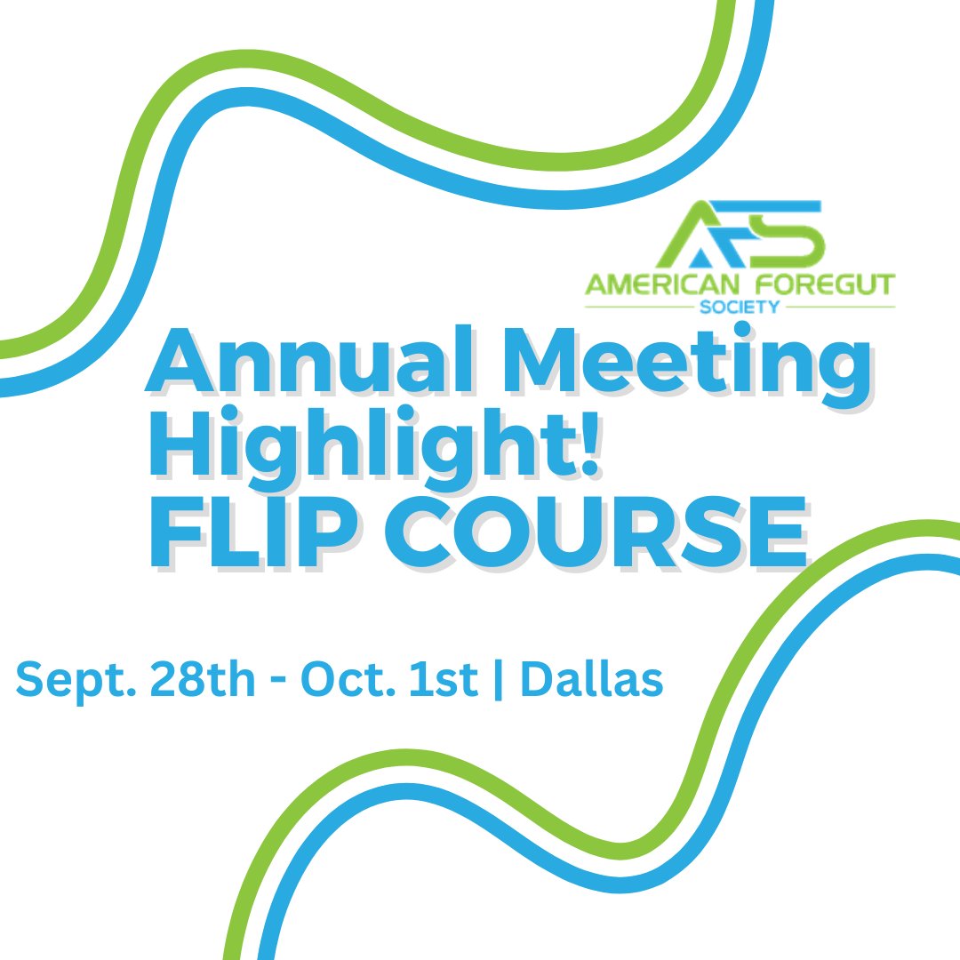 The American Foregut Society (@foregutsociety) on Twitter photo 🔥Conference Highlight🔥 Come learn from the pioneers and world-renowned experts on the pre-op and peri-op uses of FLIP. Register today for the AFS 2023 Annual Meeting! ow.ly/YW1S50Oxh7Y
Sept. 28th - Oct. 1st | Dallas #BetterTogether #AFS2023 <a href="/foregut_journal/">Foregut Journal</a> 🔥Conference Highlight🔥 Come learn from the pioneers and world-renowned experts on the pre-op and peri-op uses of FLIP. Register today for the AFS 2023 Annual Meeting! ow.ly/YW1S50Oxh7Y
Sept. 28th - Oct. 1st | Dallas #BetterTogether #AFS2023 <a href="/foregut_journal/">Foregut Journal</a>