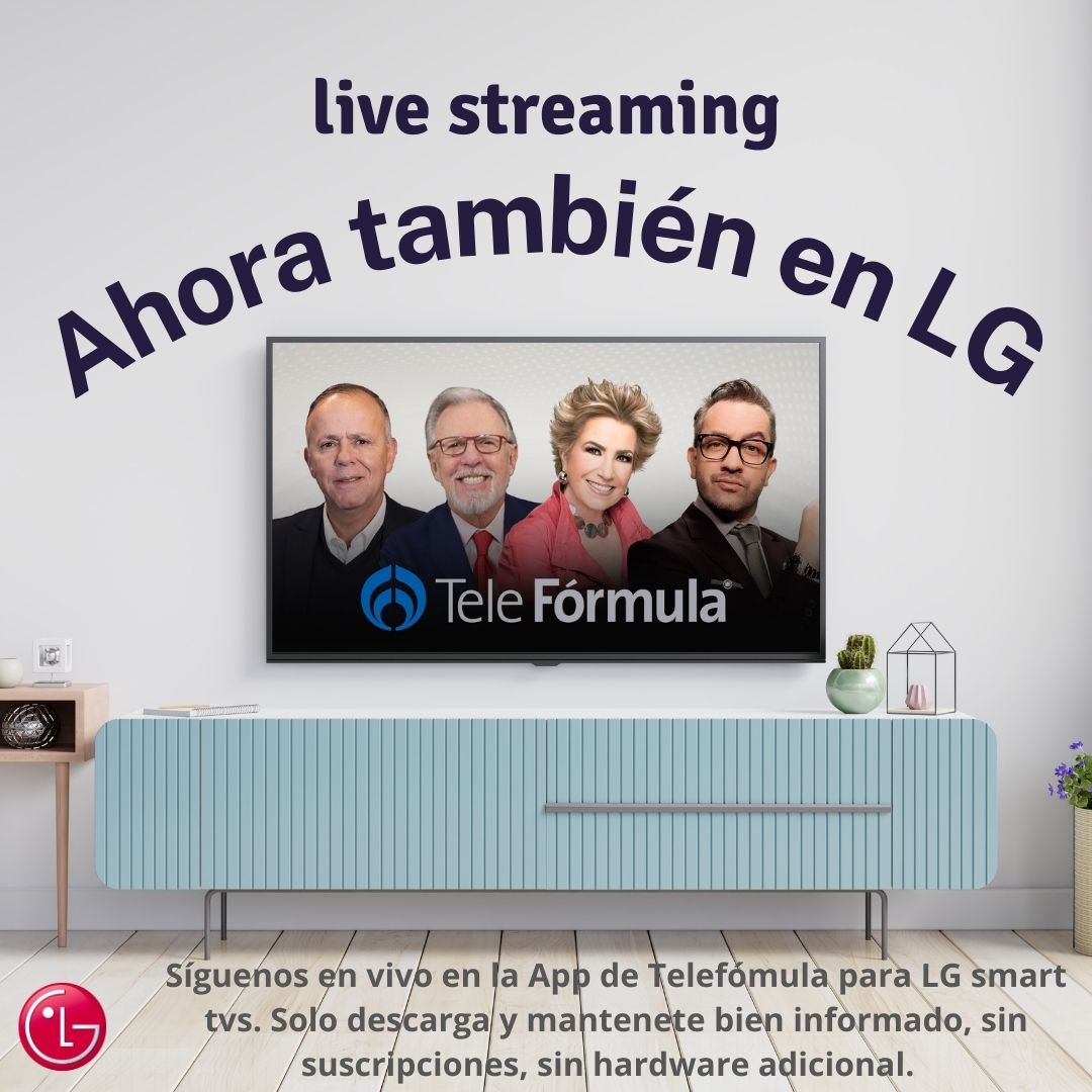 Síguenos en vivo en la App de Telefómula para LG smart tvs. Solo descarga y mantenete bien informado, sin suscripciones, sin hardware adicional. #StreamingLive #streamingtv #Telefórmula #abriendolaconversacion #livestreamingvideo #lg #lgoledtv