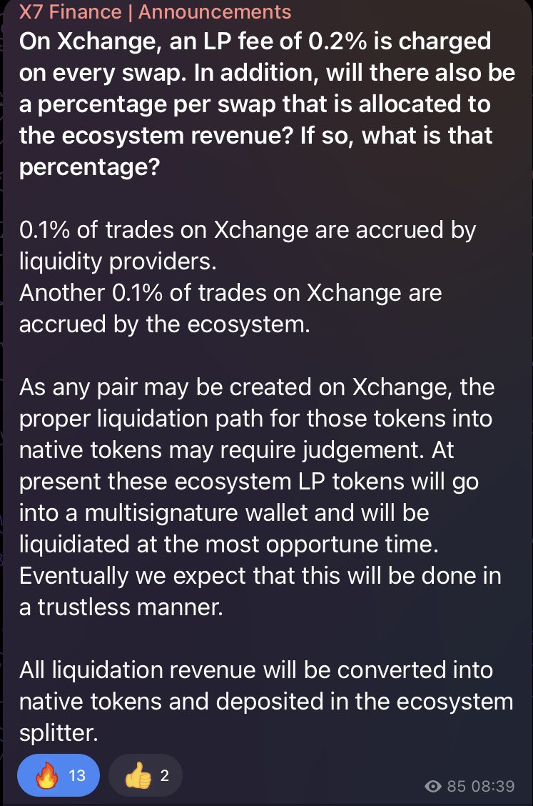 X7_Finance's tweet photo. X7 Devs just dropped an absolute 💣 in our live AMA 🔥 🔥 🔥 

The X7 Ecosystem benefits from ALL TRANSACTIONS on XChange 🤯

 Are. You. Kidding?? 👀👇

#GameChanger https://t.co/sWTKwMYLp0