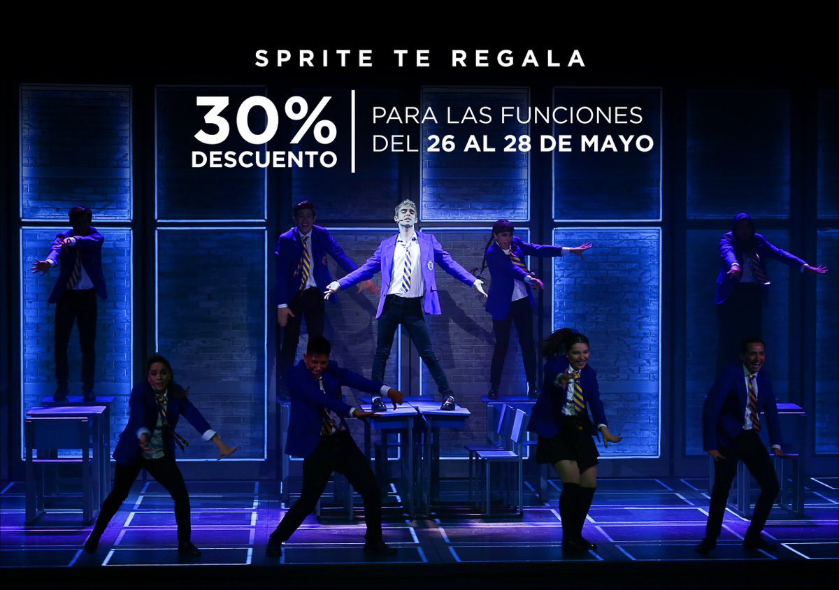 Aprovecha y vive el teatro con un descuento especial del 30%, gracias a <a href="/SpriteMx/">Sprite</a>  en nuestras funciones del 19 al 21 de mayo. ❗️💙

¡Corre a nuestra taquilla o a goliiive y vive el teatro con un descuento excepcional! 

goliiive.com/jamieelmuscial…