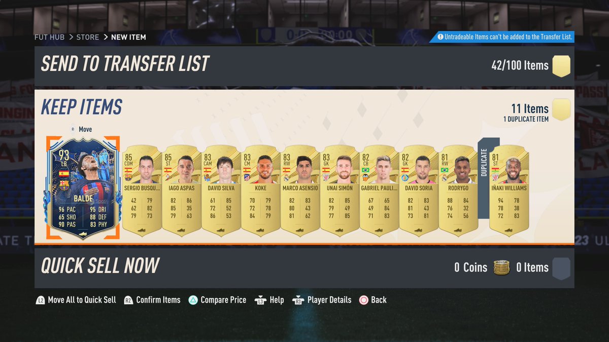 Quick_RageEAFC's tweet photo. #PS5Share, #FIFA23,#W2TCF,#FUT,#TOTS #ViniSearch
π₯΅ πͺπΈ 81+ x11. Duuuuuuuupe! I have his red! Why cant/dont they fix this Guaranteed Dupe issue???????? https://t.co/Kiq8Qqsgnp