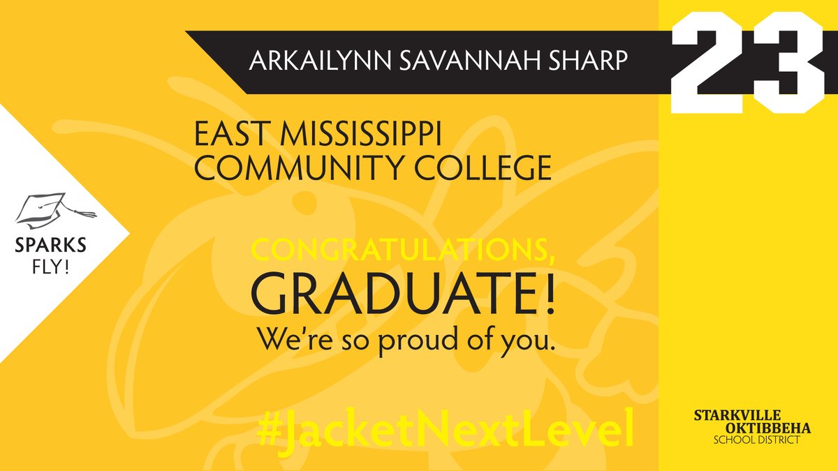 Help us celebrate #SHSClassof2023 graduate: ARKAILYNN SAVANNAH SHARP After graduation, Arkailynn will attend East Mississippi Community College. Share your congrats in the replies & read more at Instagram.com/jacketseniorcl… #StarkvilleSpark #JacketNextLevel