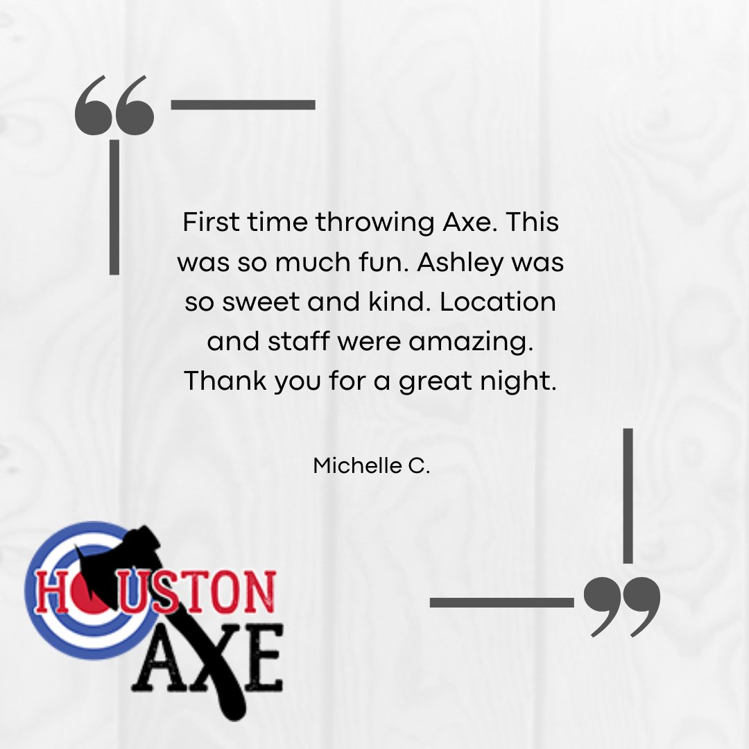 Bring your friends and do something new! Celebrating or hanging out, we'll make sure you have a good time. 

#ThingsToDoInHouston #AxeThrowing #KnifeThrowing #SplatterPainting #HoustonAxe