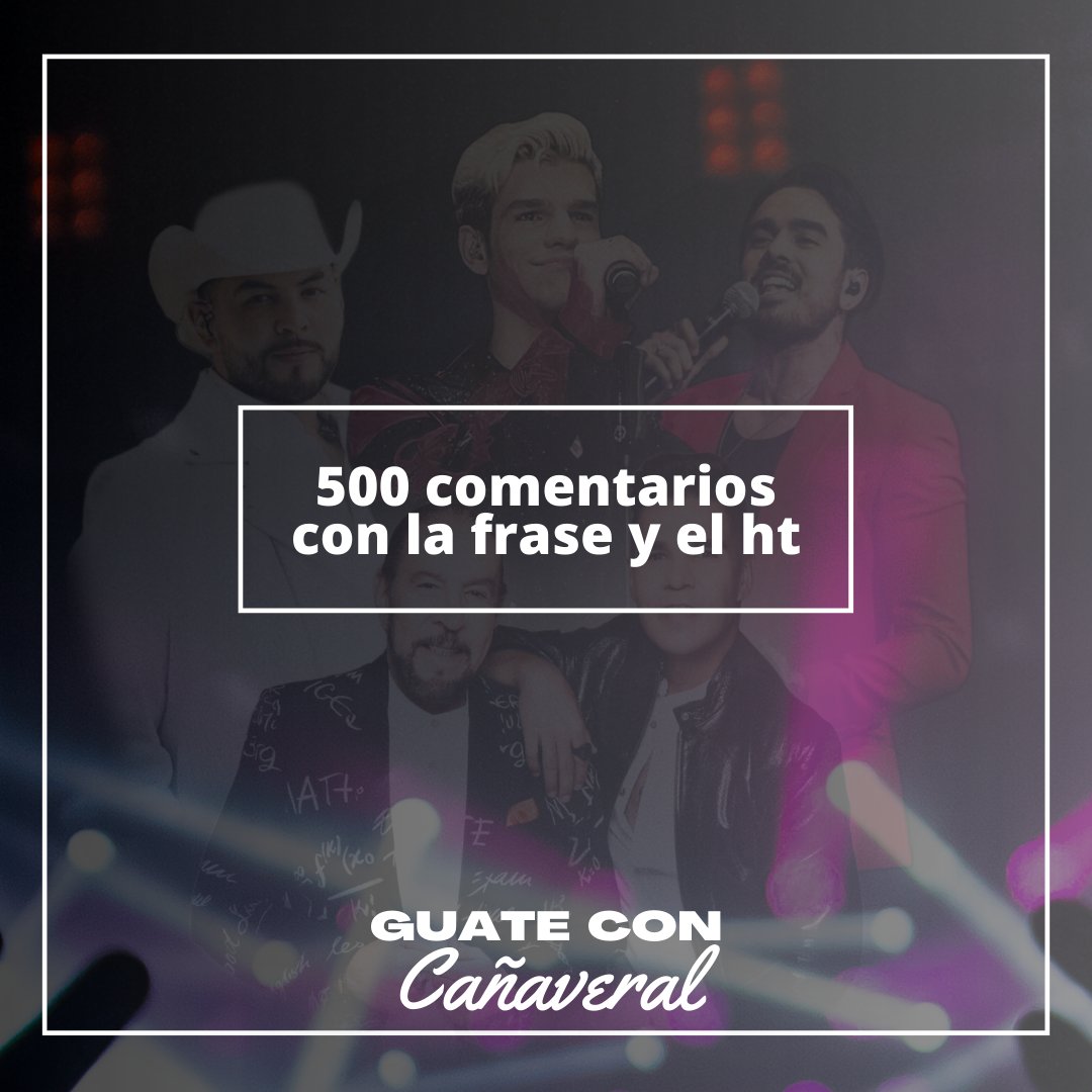 PRIMERA DINÁMICA

— 500 comentarios con la frase y el ht

GUATE CON CAÑAVERAL
#LOSPIPIRIPAUS