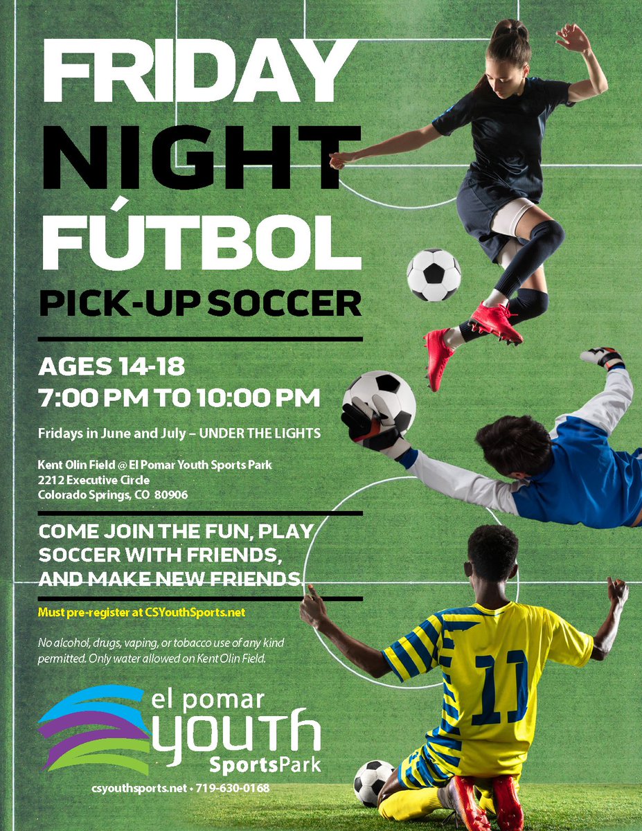 Sports Corp (@thesportscorp) on Twitter photo Looking for a fun activity for your kids this summer? Join <a href="/ElPomarYSPark/">El Pomar YS Park</a> for a FREE kid's soccer night under the lights!โฝ๐ Looking for a fun activity for your kids this summer? Join <a href="/ElPomarYSPark/">El Pomar YS Park</a> for a FREE kid's soccer night under the lights!โฝ๐