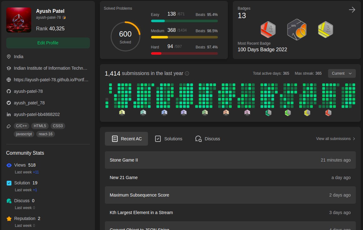 ayush_patel_78's tweet image. Day: 365
#100DaysOfCode #365DaysOfCode
I&apos;ve coded every single day for an entire year!  
Some days it was a quick 10-minute coding challenge, other days it was 10+ hours on hard problems.
What does all this mean? One thing only: 
I&apos;m not stopping until I reach the promised land
