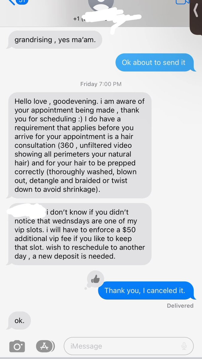 My Facebook friend posted this. 360 unfiltered video of hair and then a $50 VIP slot fee 😭😭 and why is a new deposit needed to reschedule? 

Anybody is able to become a hairstylist these days.