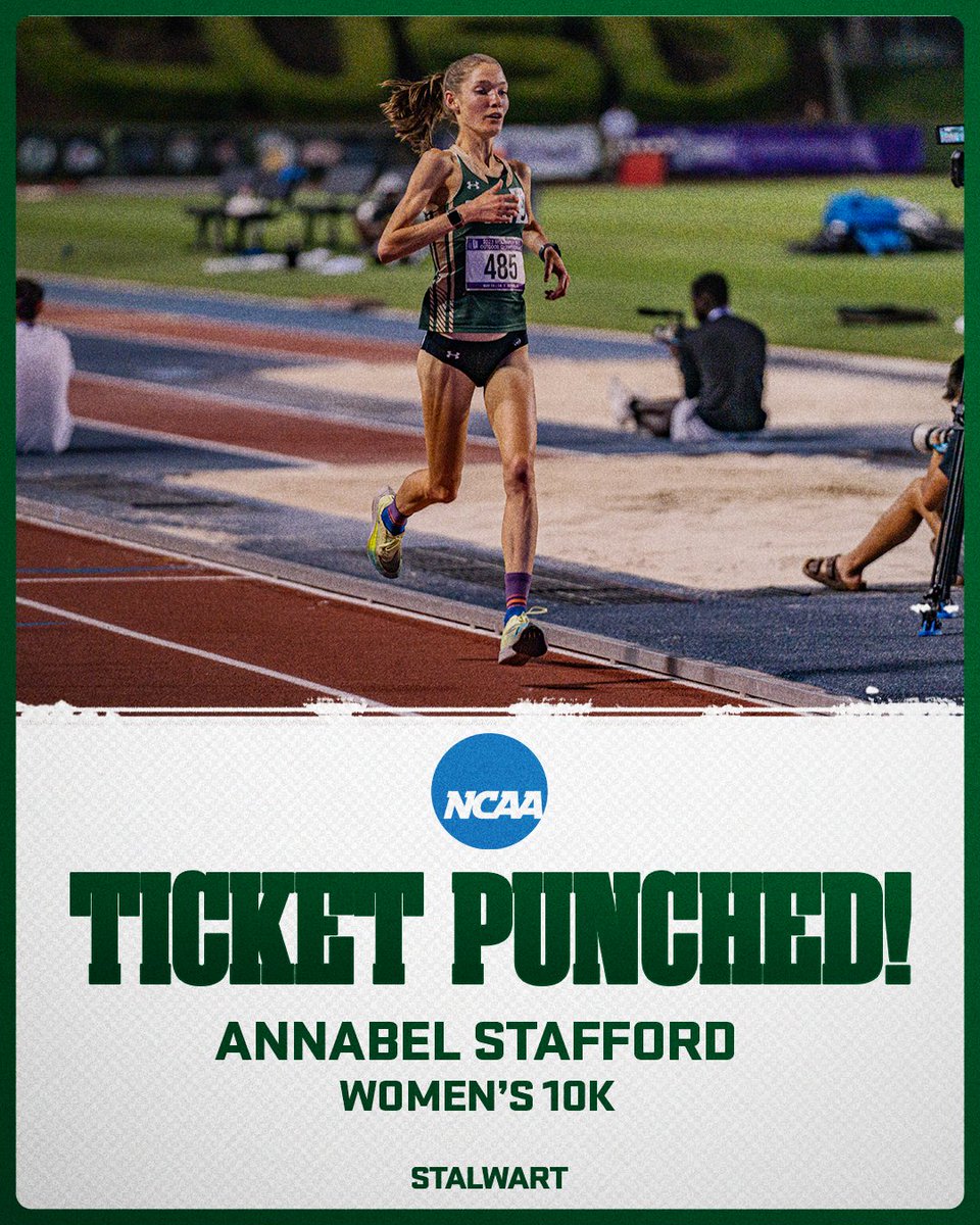 A 𝐓𝐈𝐂𝐊𝐄𝐓 𝐏𝐔𝐍𝐂𝐇𝐄𝐃 AND A 𝐒𝐂𝐇𝐎𝐎𝐋 𝐑𝐄𝐂𝐎𝐑𝐃!🔥

Annabel Stafford not only qualifies for the NCAA Championships, she does so while breaking her own school record in the women's 10K coming in with a time of 32:45.14 and a tenth place finish!

#Stalwart x #CSURams