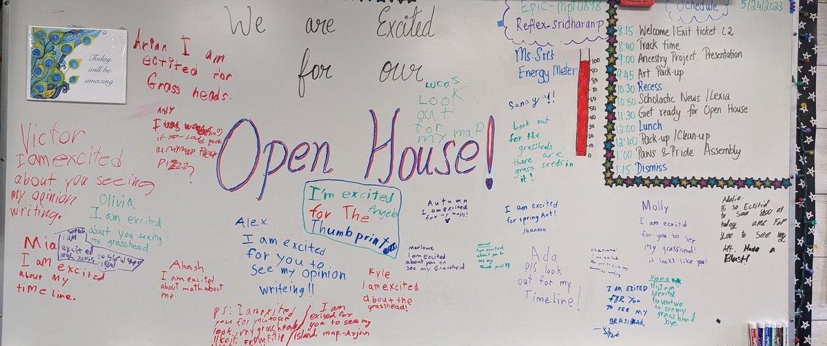 Poornima Sridharan (@mssriatav) on Twitter photo Open house yesterday at AV. The students were proud and excited to showcase their amazing work. They left little notes to their parents on what to look out for <a href="/TeamAltaVista/">Alta Vista Principal</a> #usdlearns Open house yesterday at AV. The students were proud and excited to showcase their amazing work. They left little notes to their parents on what to look out for <a href="/TeamAltaVista/">Alta Vista Principal</a> #usdlearns