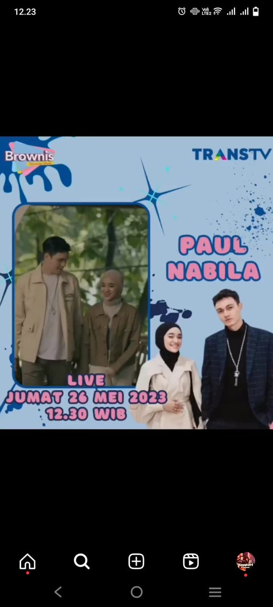 hanadiasyahida4's tweet photo. Gasabarrr ada Paul Nabila di BrownisTTV yakali ga gass #PaulNabilaAtBrownisTTV https://t.co/GCypiSt8Nl