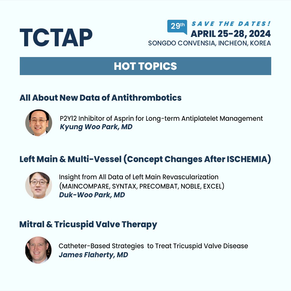 summitmd_cvrf's tweet image. 📰Check out the updated articles from #TCTAP2023 Daily News

This week&apos;s articles cover topics lectured in the Meet the Experts over Breakfast session and the Hot Topics session.

🔗Read the article: bit.ly/43qeCN7
🔗Watch the lecture: bit.ly/432U6m2