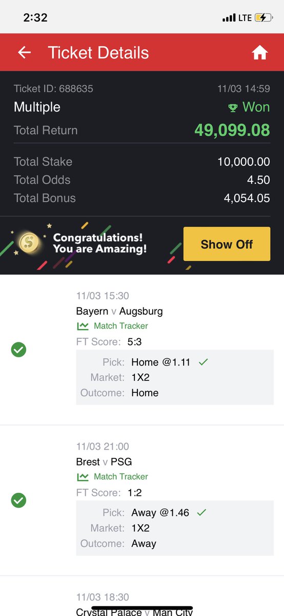 Superpunters001's tweet photo. Another small big  bag 💼 for the road #profit only #consistency  road to millions we coming @Ekitipikin @mrbayoa1 @mrbayo @SportyBet #bookiesnightmare 😋 https://t.co/IRGQMNnLSv