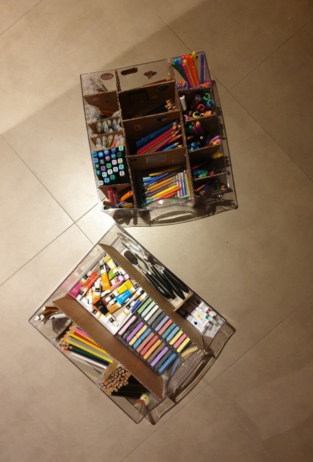 Art Supplies Drawers 🎨

#diy #cardboard #artsupplies #storage #artist