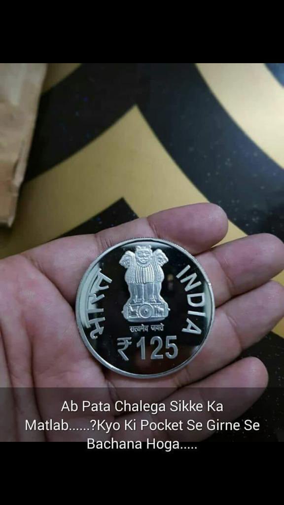 amit6060's tweet photo. Amid the news of Government launching new coins, here are the new 100 rupee coin, 60 rupee coin, 125 rupee coin and 75 rupee coins. 

#Rs75coin #Rs100coin #Rs500coin https://t.co/XpK6cd0tIQ
