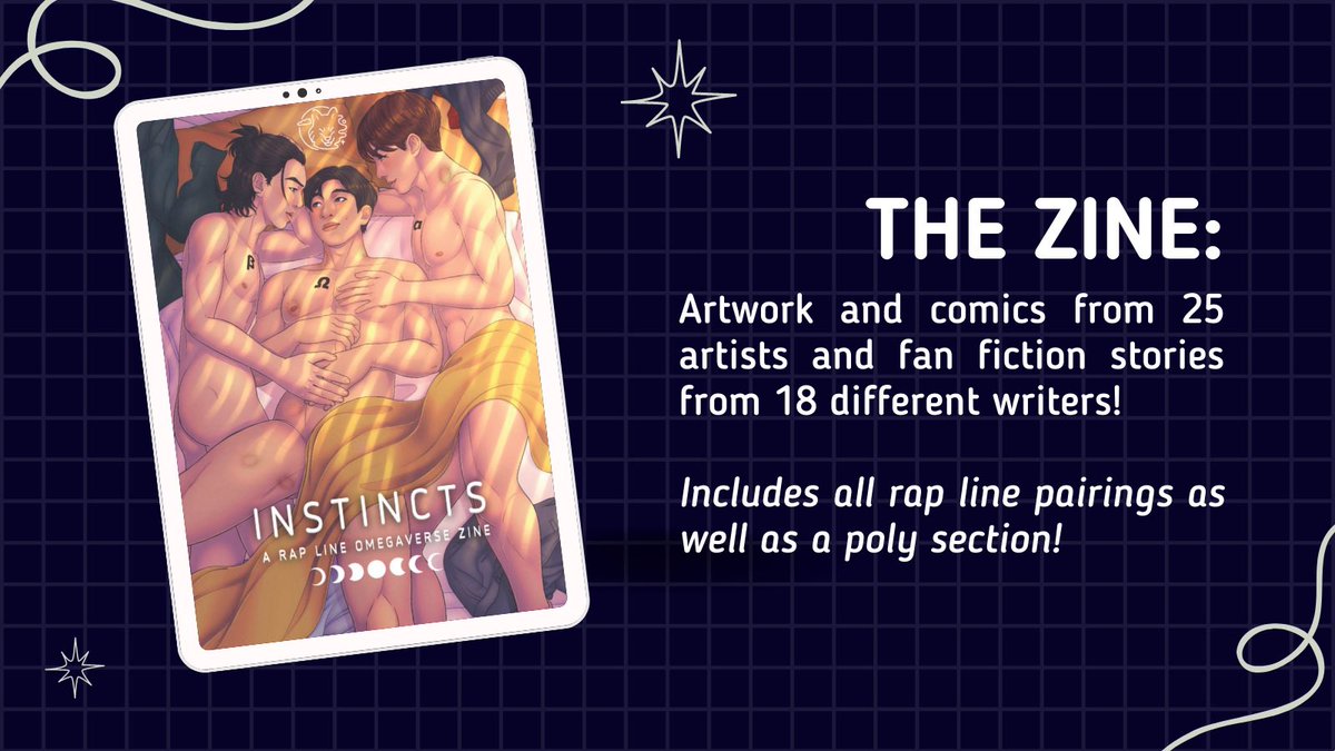 InstinctsZine's tweet photo. ✨ Preorders are Open! ✨

Instincts is a FULLY DIGITAL zine centered around the rap line members with an explicit Omegaverse theme!

🌙 Preorder period: May 26, 2023 00:00 CT - June 30, 2023 23:59 CT 🌙

Bundles below!

https://t.co/orssQ9Tjzg https://t.co/26b5DeMxhb
