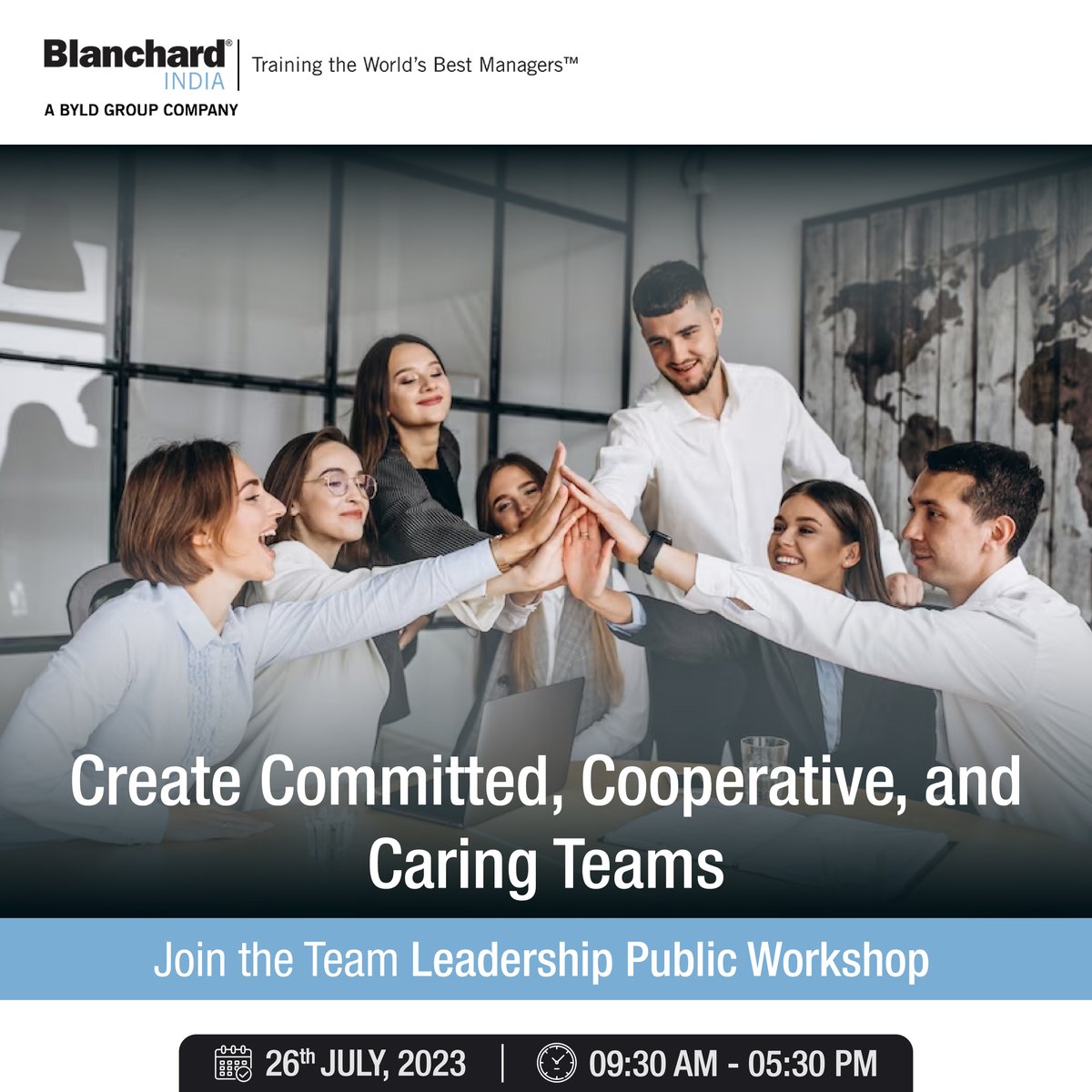 Teamwork is essential to creating competitive advantage, improving innovation, and achieving goals most efficiently and effectively as possible. 

Join the public workshop to know more.
Registration link: bit.ly/3gb4Nwa

 #blanchardindia #teamleadership