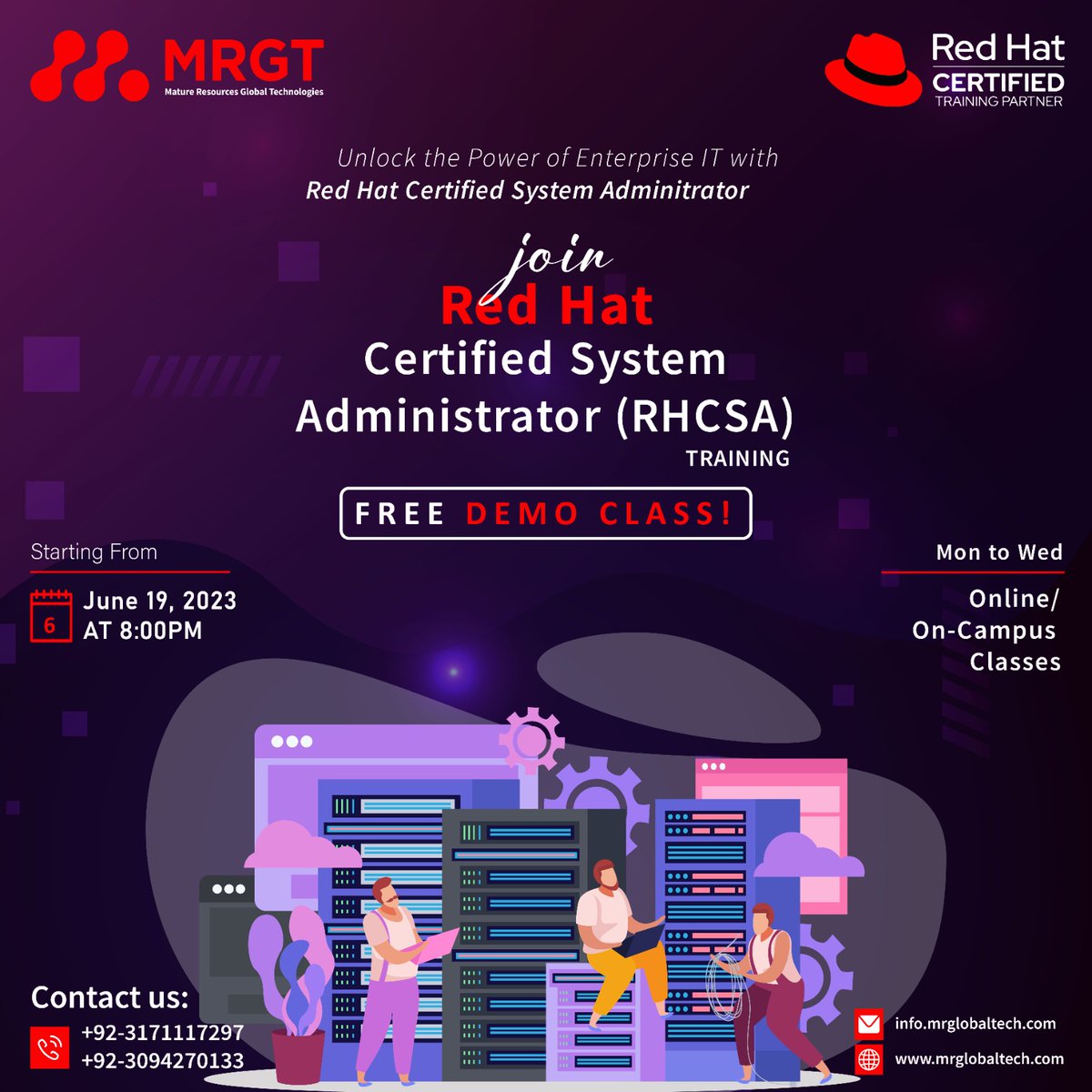 Announcing MRGT Red Hat Certified System Administrator (RHCSA) Training

Click the link to Register for this Training
us06web.zoom.us/meeting/regist…

#Mrgt #training #developers #redhat #RedhatCertification #redhatlinux #RedHatpartner #RedHatTraining #redhatopenshift #certified