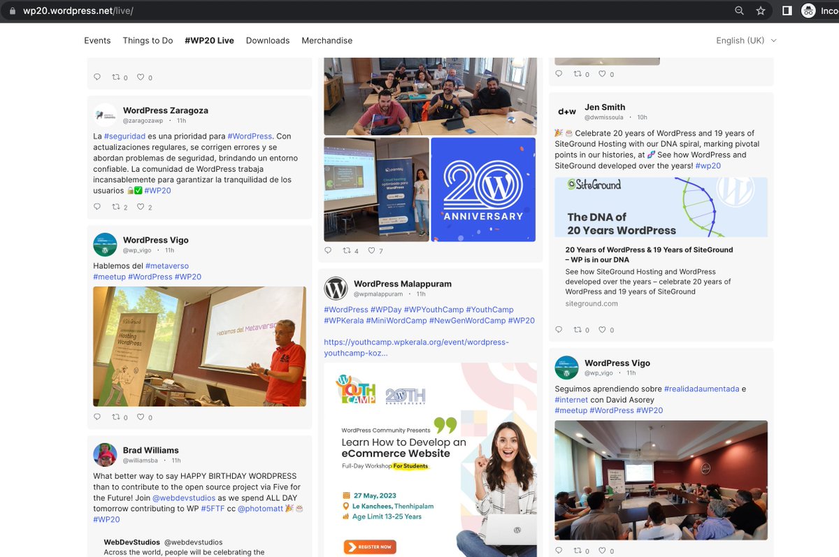 #WP20 @WordPress #youthcamp