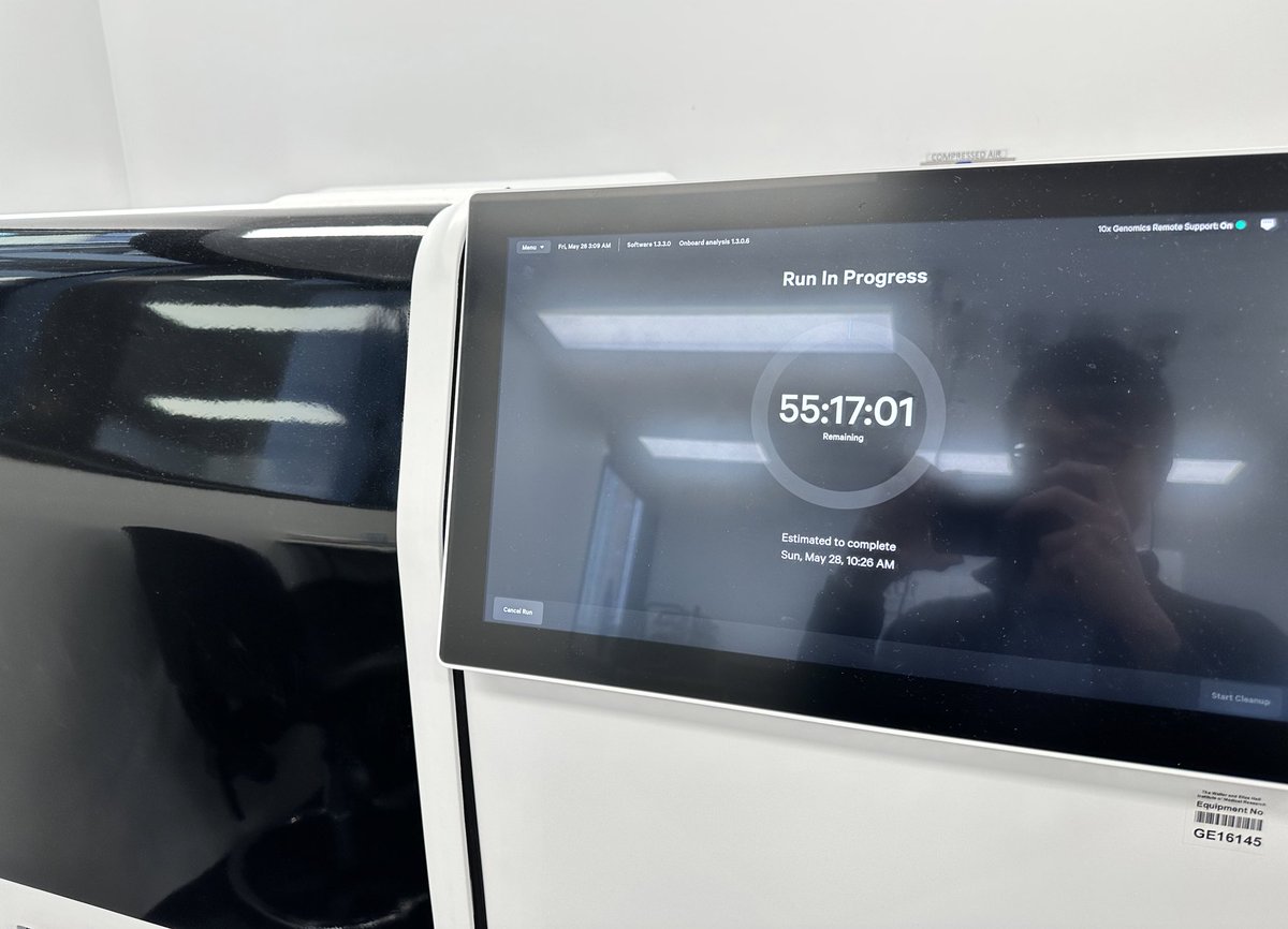 First #Xenium run! Perfect experiment to conclude the week and prepare next week with data analysis🤩