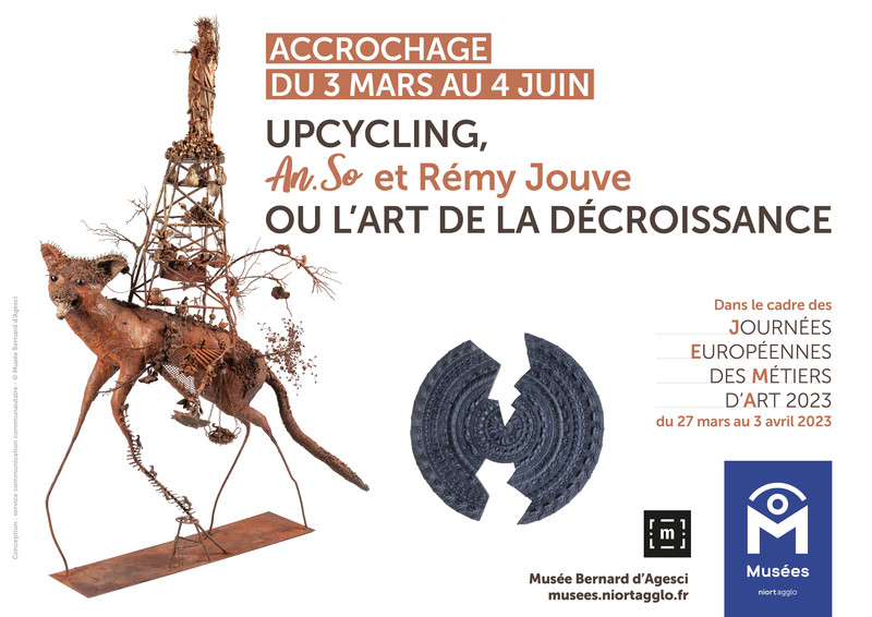 Aujourd'hui à #Niort:UPCYCLING, AnSo et Rémy Jouve ou l’art de la décroissance niortagglo.fr/sortir-visiter… #musée