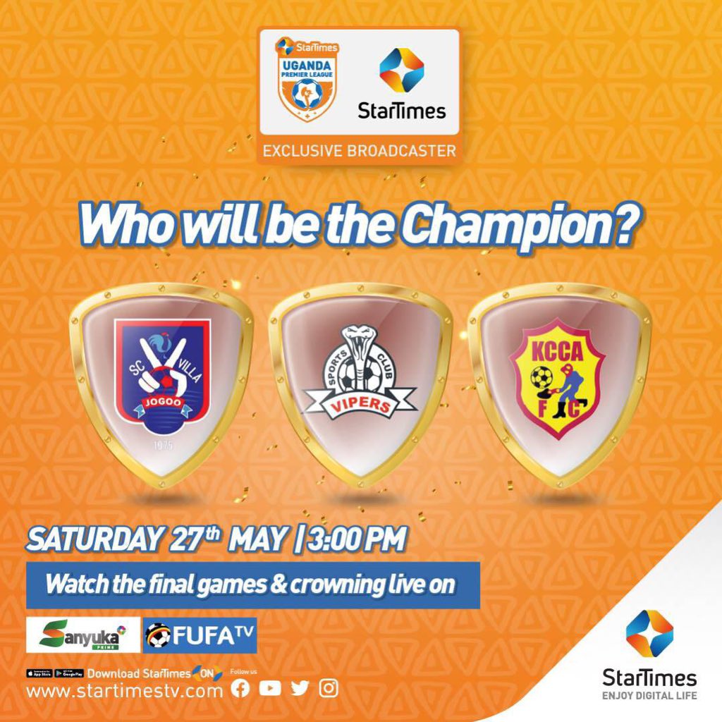 Stellaellaug's tweet image. It’s getting tougher on the top who do you think is winning the #StarTimesUPL this season??
 Catch all the  final games on on Saturday on Sanyuka TV and FUFA TV  #SanyukaPrime 
#TheRaceIsOn