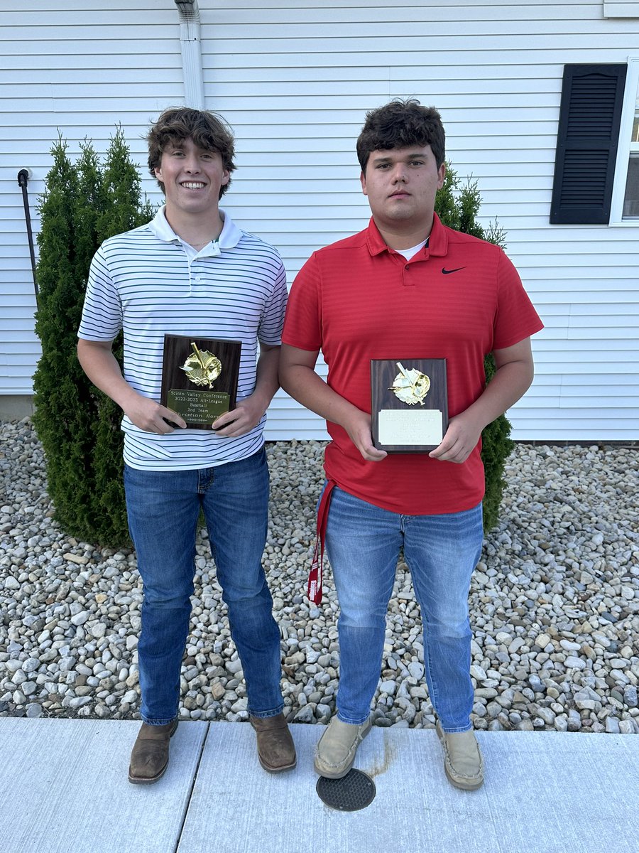 PiketonBaseball's tweet photo. Our guys @christianghorn &amp; @Alexjenkins58 collecting their all league SVC hardware‼️ https://t.co/YiUQr4JIUz
