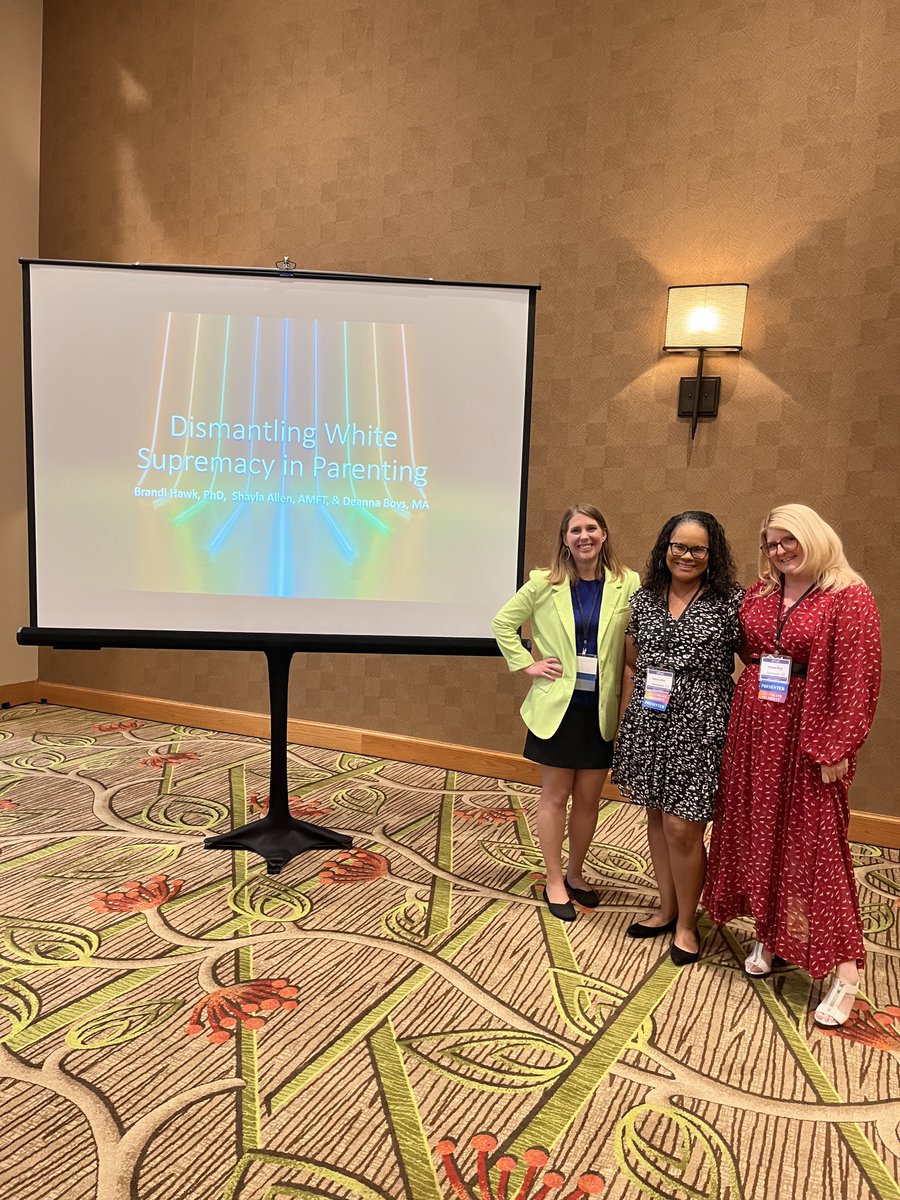 PC-CARE experts at the 2023 APSAC conference! Dismantling White Supremacy in Parenting: 'We explore how white supremacy cultural values appear in attitudes towards parenting and identify steps to help families push back.' by Brandi Hawk, PhD; Shayla Allen, LMFT; Deanna Boys, MA