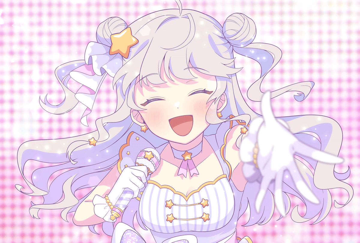 「イラストお手伝いしております!  私、アイドル宣言 covered by 星夢み」|きなか🐇のイラスト