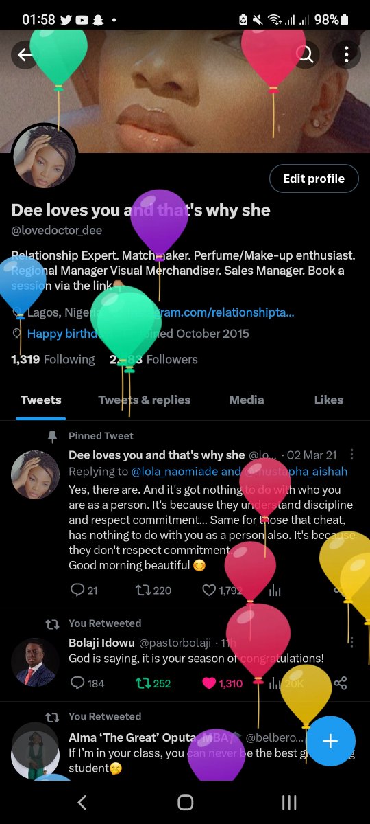 Look who got balloons 😍🥰❤️