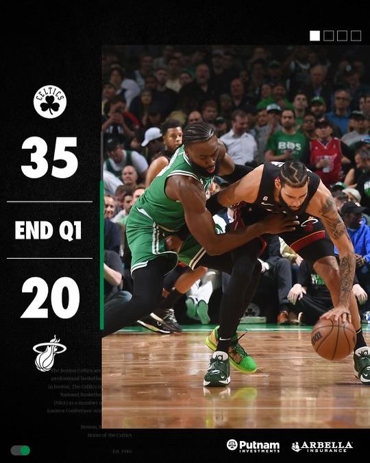 celtics's tweet image. Q1✅