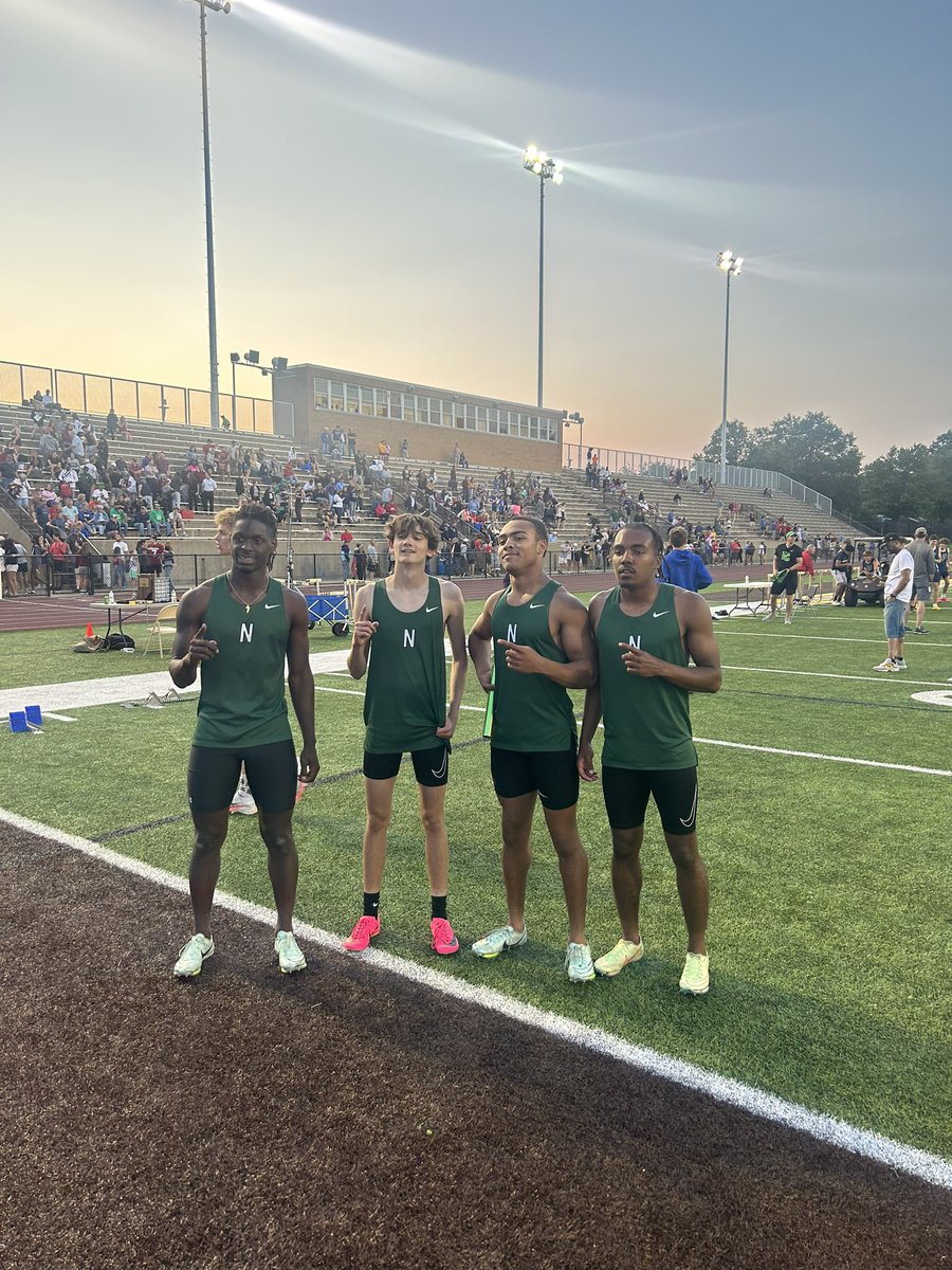 BoysTrack_NHS's tweet photo. State Bound and Regional Champions: 4x400 Relay.   Dade Waters, Jeremy Anderson, Angelo St. Louis, and Cainen Northington. https://t.co/ilNJH4XwNM