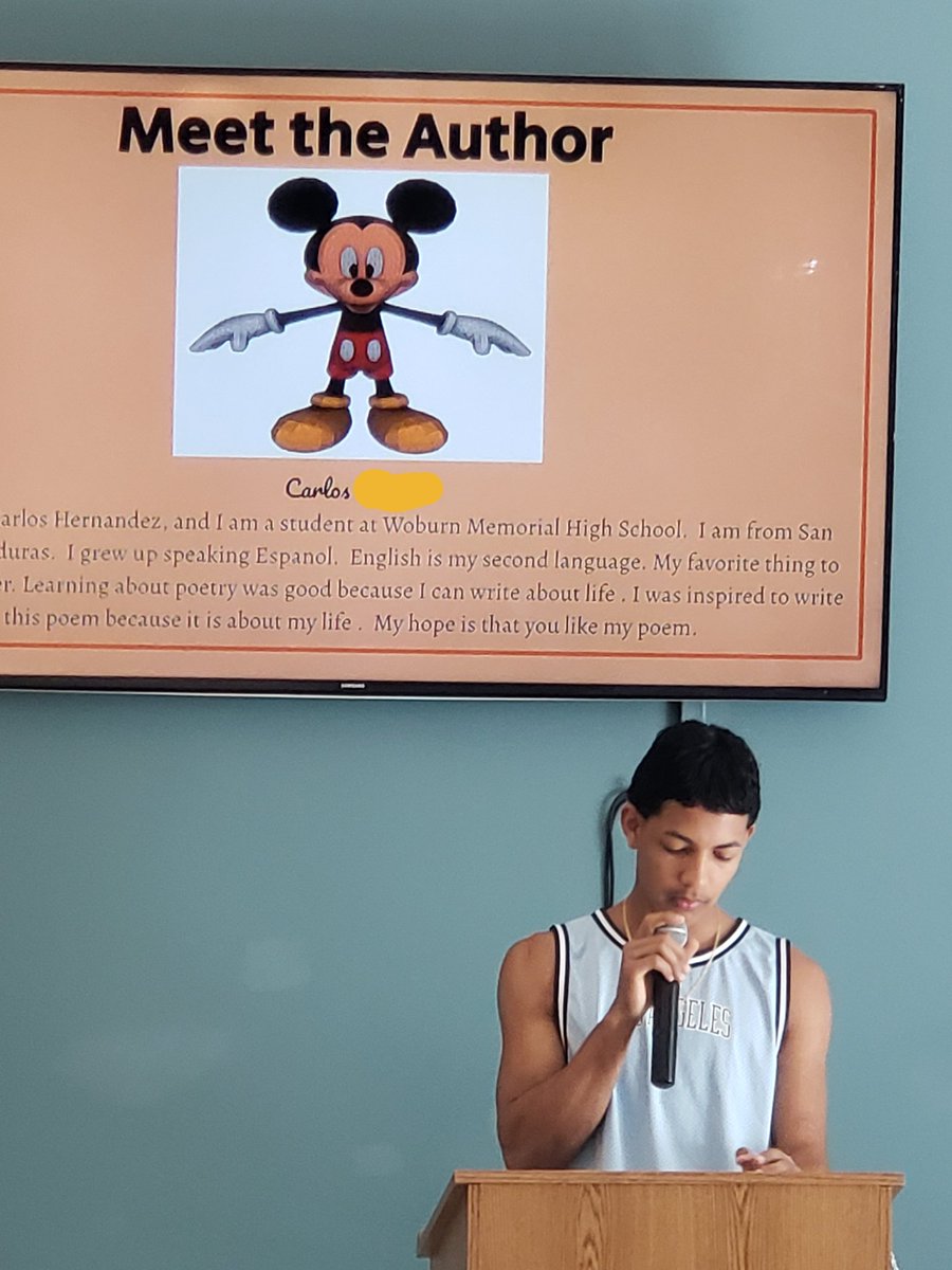 Jenn Judkins (@teachingforward) on Twitter photo Highlight of my day attending <a href="/WMHSTanners/">Woburn Memorial HS</a> multilingual learners Poetry Extravaganza. Students shared their original works - so impressed!! #ElChat Highlight of my day attending <a href="/WMHSTanners/">Woburn Memorial HS</a> multilingual learners Poetry Extravaganza. Students shared their original works - so impressed!! #ElChat
